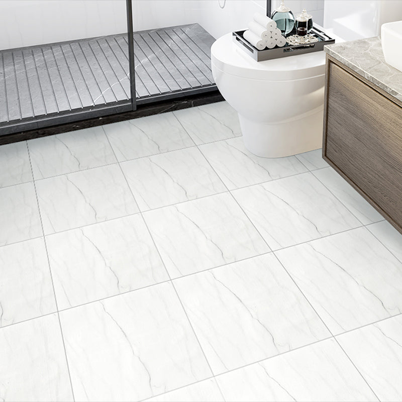 Square Bathroom PVC Flooring 12" x 12" x 0.07 mm Peel and Stick Vinyl Flooring