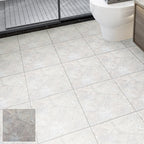 Square Bathroom PVC Flooring 12" x 12" x 0.07 mm Peel and Stick Vinyl Flooring