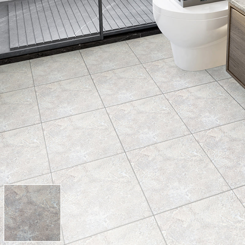 Square Bathroom PVC Flooring 12" x 12" x 0.07 mm Peel and Stick Vinyl Flooring