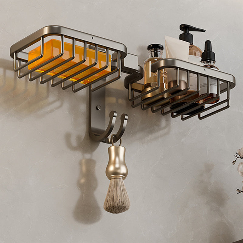 Modern Bathroom Accessory Set Shelf Black/Silver/Grey Bathroom Accessories Set