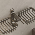 Modern Bathroom Accessory Set Shelf Black/Silver/Grey Bathroom Accessories Set
