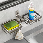 Modern Bathroom Accessory Set Shelf Black/Silver/Grey Bathroom Accessories Set