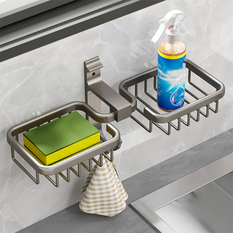 Modern Bathroom Accessory Set Shelf Black/Silver/Grey Bathroom Accessories Set