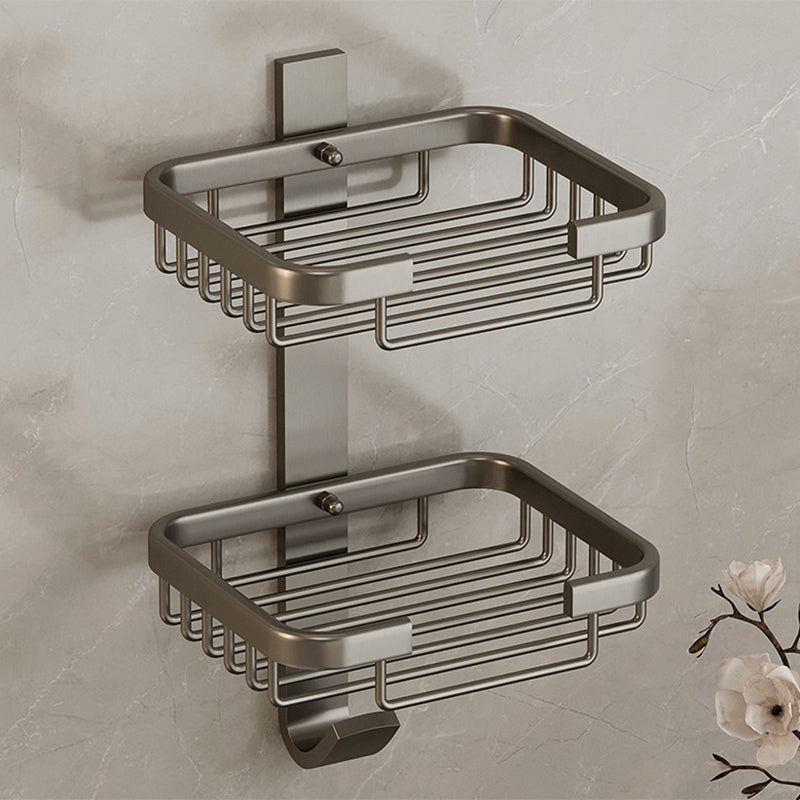 Modern Bathroom Accessory Set Shelf Black/Silver/Grey Bathroom Accessories Set