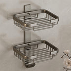 Modern Bathroom Accessory Set Shelf Black/Silver/Grey Bathroom Accessories Set