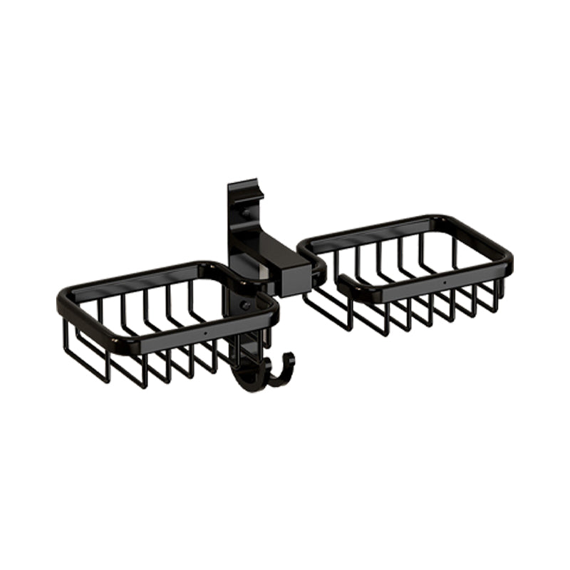 Modern Bathroom Accessory Set Shelf Black/Silver/Grey Bathroom Accessories Set