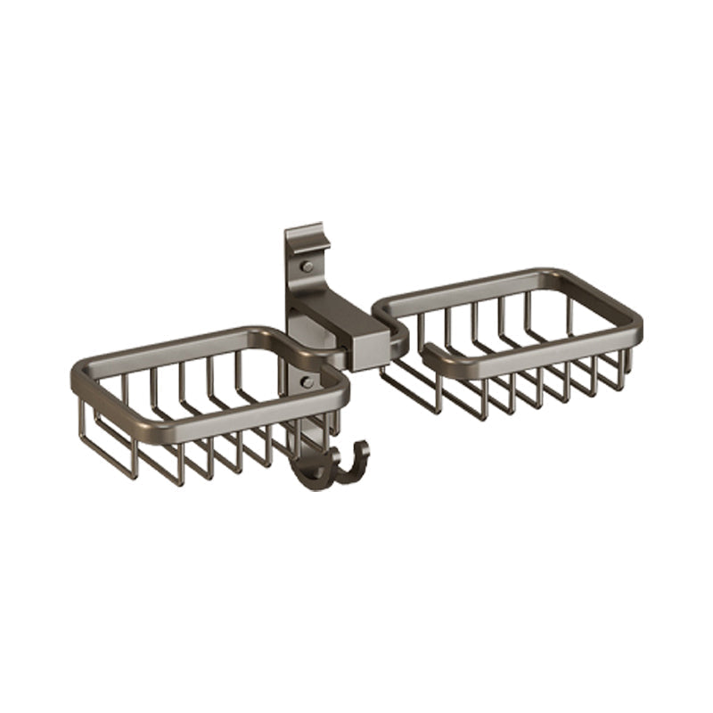 Modern Bathroom Accessory Set Shelf Black/Silver/Grey Bathroom Accessories Set