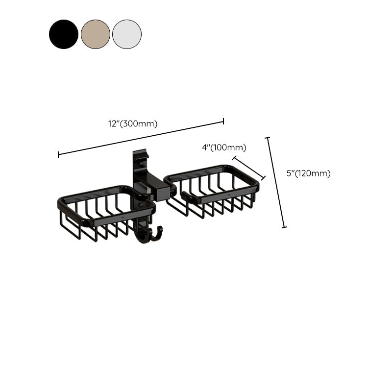Modern Bathroom Accessory Set Shelf Black/Silver/Grey Bathroom Accessories Set