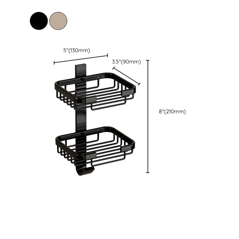 Modern Bathroom Accessory Set Shelf Black/Silver/Grey Bathroom Accessories Set