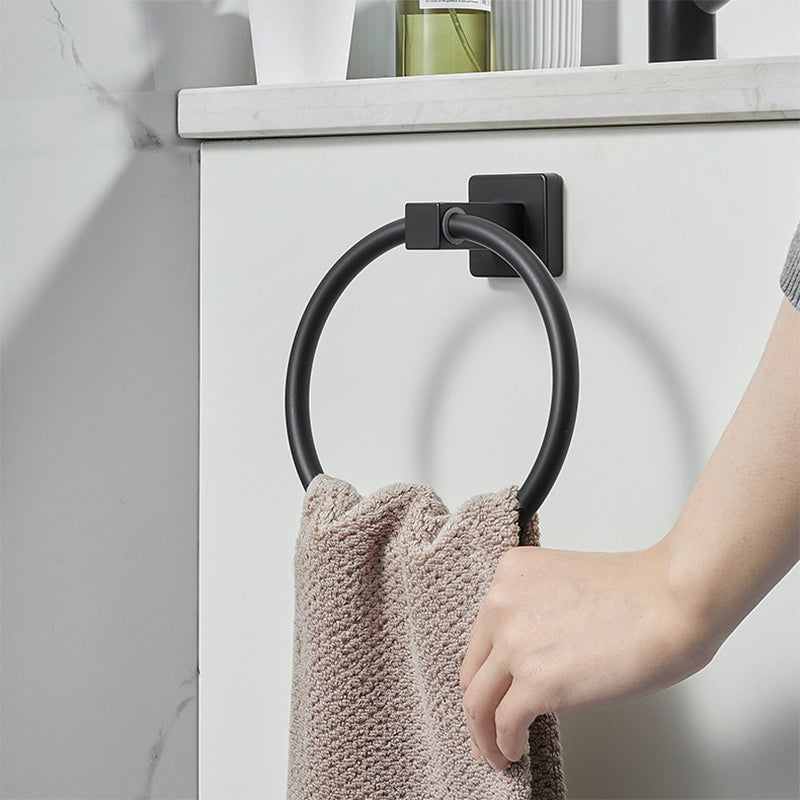 Traditional Bathroom Accessories Set Black Towel Ring Bathroom Shelf Bathroom Accessories Set