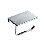 Contemporary 2-piece bathroom set made of polished chrome stainless steel toilet paper holder