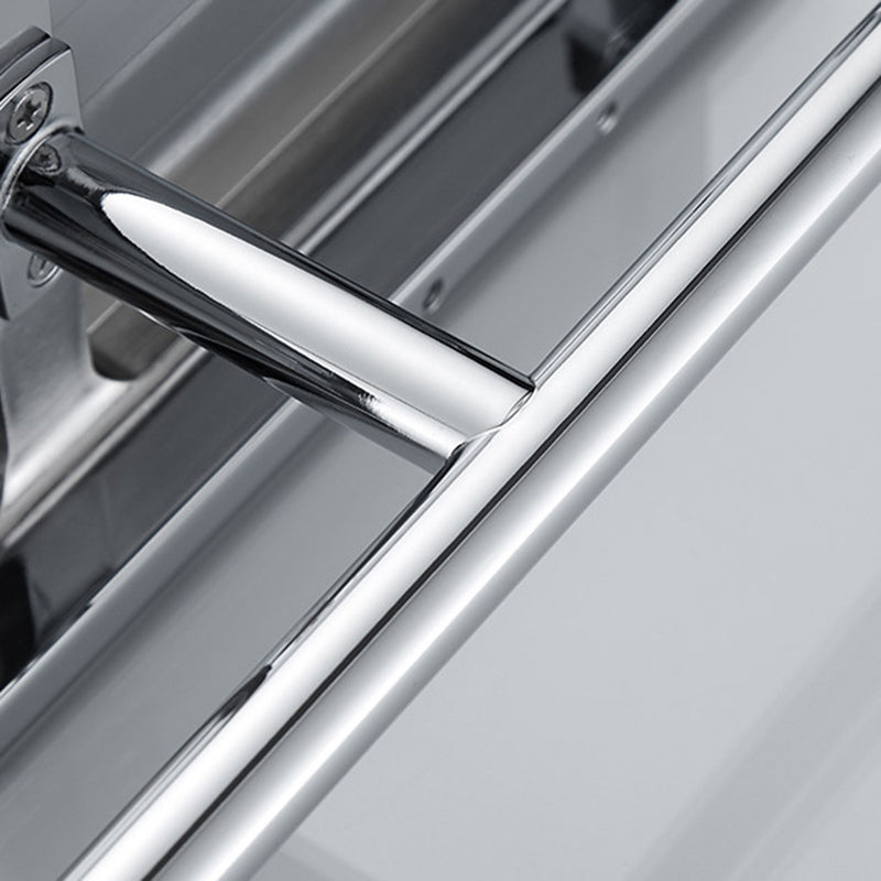 Contemporary 2-piece bathroom set made of polished chrome stainless steel toilet paper holder