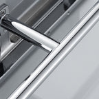 Contemporary 2-piece bathroom set made of polished chrome stainless steel toilet paper holder