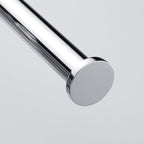Contemporary 2-piece bathroom set made of polished chrome stainless steel toilet paper holder