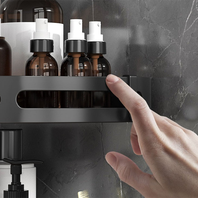Modern Bathroom Hardware Set Bathroom Shelf Silver/Black Bathroom Accessories Set