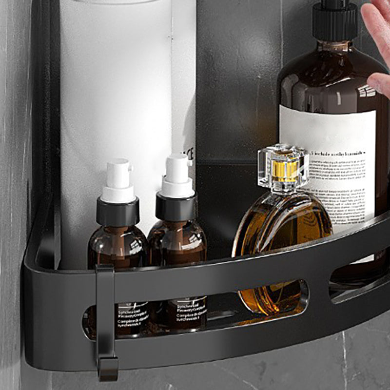 Modern Bathroom Hardware Set Bathroom Shelf Silver/Black Bathroom Accessories Set