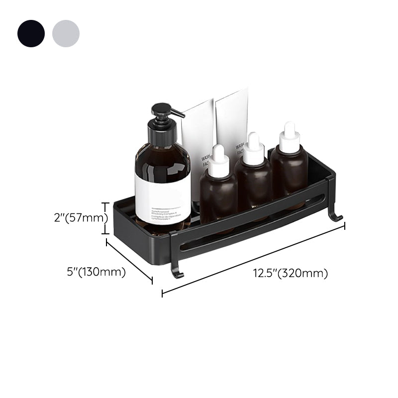Modern Bathroom Hardware Set Bathroom Shelf Silver/Black Bathroom Accessories Set