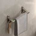 Gray Bathroom Accessory Set Contemporary Style Aluminum Towel Bar