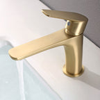 Light Luxury Basin Faucet with Lever Handle Single Hole Bathroom Faucet