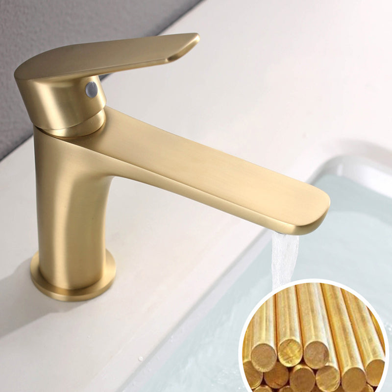 Light Luxury Basin Faucet with Lever Handle Single Hole Bathroom Faucet