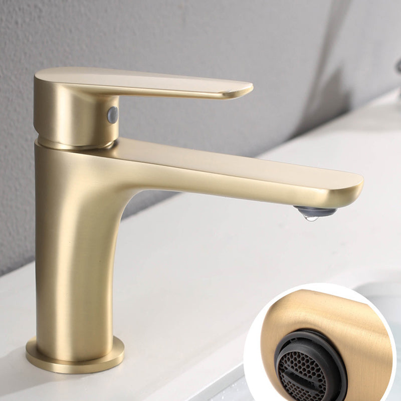 Light Luxury Basin Faucet with Lever Handle Single Hole Bathroom Faucet