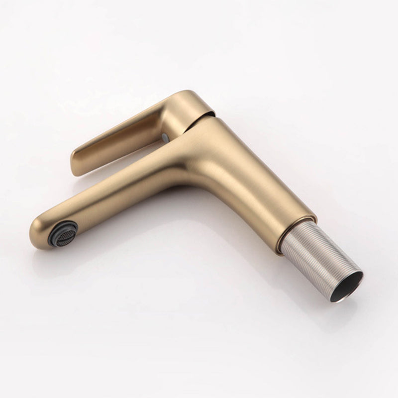 Light Luxury Basin Faucet with Lever Handle Single Hole Bathroom Faucet