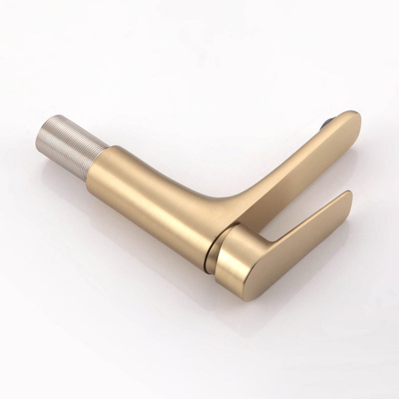 Light Luxury Basin Faucet with Lever Handle Single Hole Bathroom Faucet