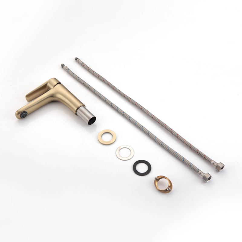 Light Luxury Basin Faucet with Lever Handle Single Hole Bathroom Faucet