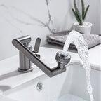 Contemporary Centerset Faucet Lever Handles Low Arc Stainless Steel Faucet