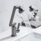 Contemporary Centerset Faucet Lever Handles Low Arc Stainless Steel Faucet