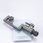 Contemporary Centerset Faucet Lever Handles Low Arc Stainless Steel Faucet