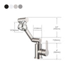 Contemporary Centerset Faucet Lever Handles Low Arc Stainless Steel Faucet