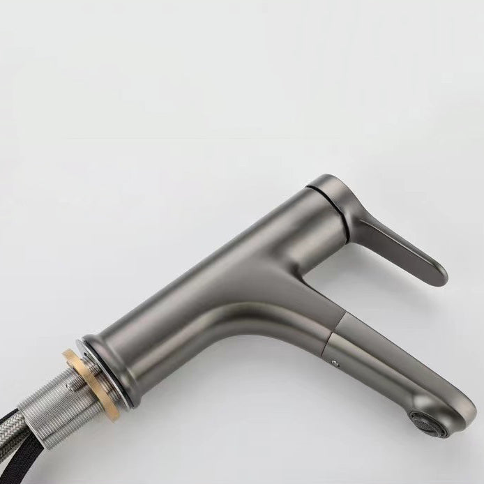 Modern Vessel Faucet Copper Single Handle Pull Down Vessel Faucet