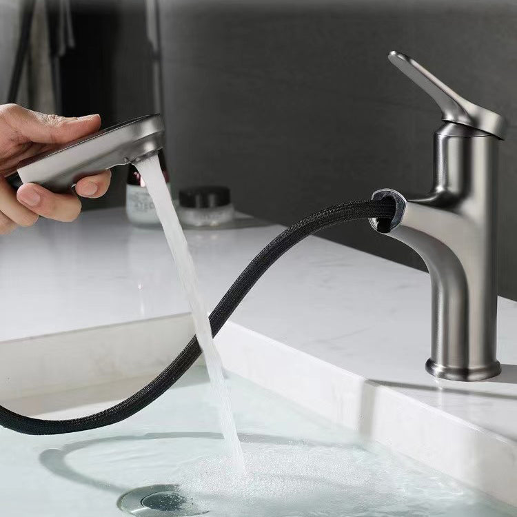 Modern Vessel Faucet Copper Single Handle Pull Down Vessel Faucet