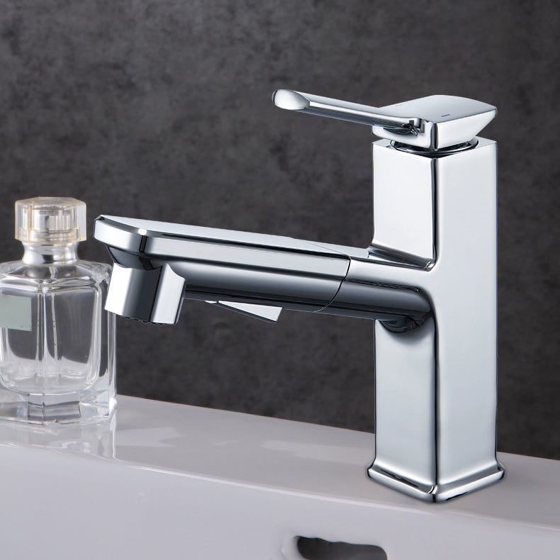 Modern Vessel Faucet Copper Solid Color Single Handle Vessel Faucet