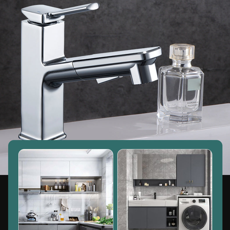 Modern Vessel Faucet Copper Solid Color Single Handle Vessel Faucet