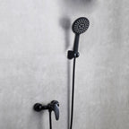 Brass Wall-Mounted Shower System Single Handle Shower with Lever Handle