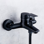 Brass Wall-Mounted Shower System Single Handle Shower with Lever Handle