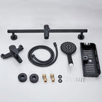 Brass Wall-Mounted Shower System Single Handle Shower with Lever Handle