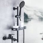 Brass Wall-Mounted Shower System Single Handle Shower with Lever Handle