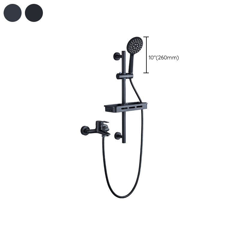 Brass Wall-Mounted Shower System Single Handle Shower with Lever Handle