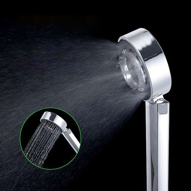 Contemporary Wall-Mounted Shower Head Combination Chrome Round Hand Shower
