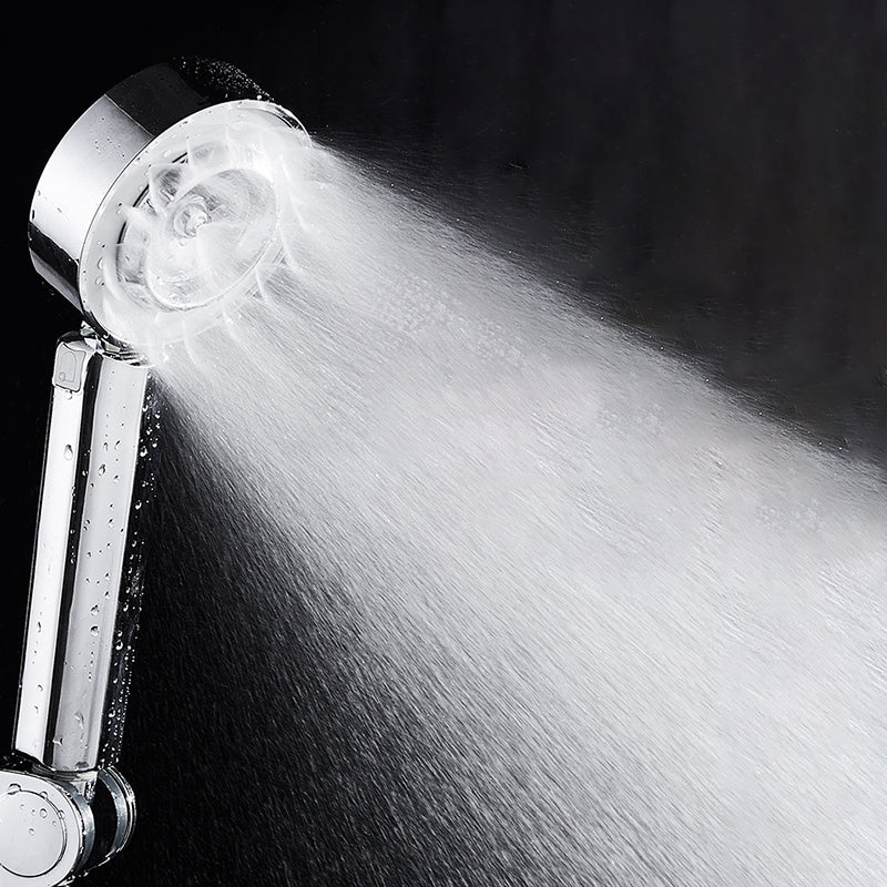 Contemporary Wall Mounted Showerhead Combination Chrome Round Hand Shower