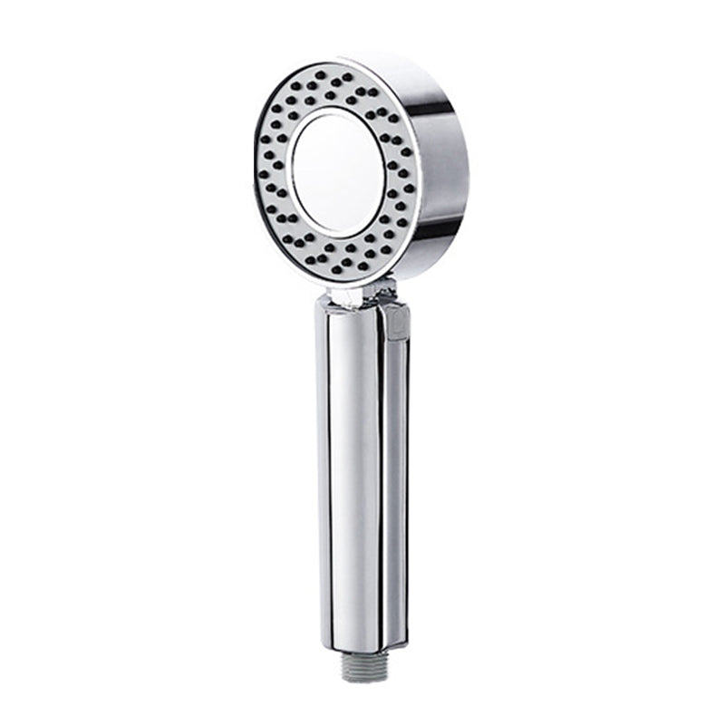 Contemporary Wall-Mounted Shower Head Combination Chrome Round Hand Shower