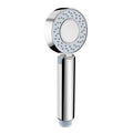 Contemporary Wall-Mounted Shower Head Combination Chrome Round Hand Shower