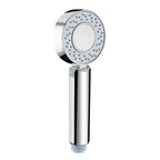 Contemporary Wall-Mounted Shower Head Combination Chrome Round Hand Shower