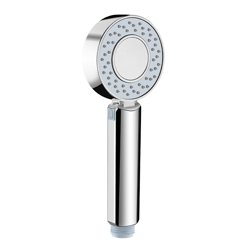 Contemporary Wall-Mounted Shower Head Combination Chrome Round Hand Shower