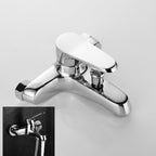Bathroom Bathtub Pull-Out Wall-Mounted Hand Shower Fixed Bathtub Faucet