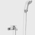 Bathroom Bathtub Pull-Out Wall-Mounted Hand Shower Fixed Bathtub Faucet