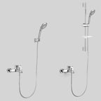 Bathroom Bathtub Pull-Out Wall-Mounted Hand Shower Fixed Bathtub Faucet